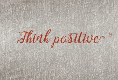 Positive Words - Think Positive text illustration