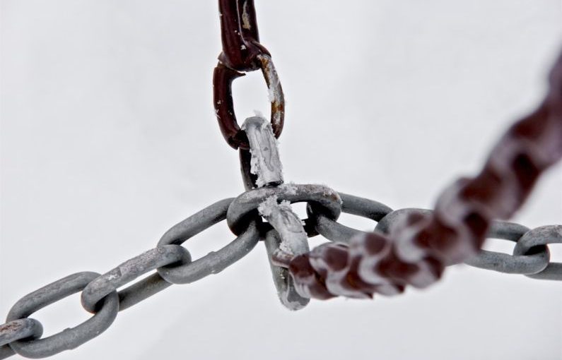 Chains Break - selective focus photograph of gray metal chains