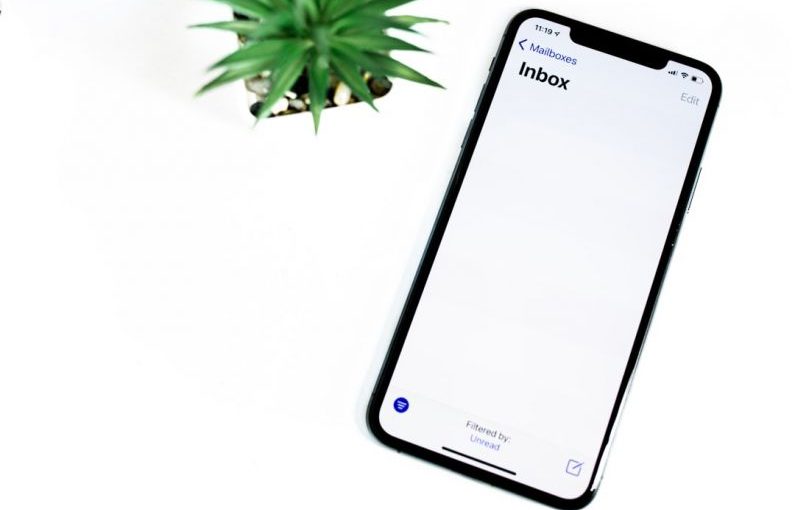 Inbox Zero - black iphone 5 on white surface