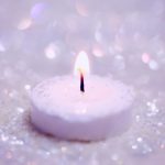 Night Meditation - white fired candle